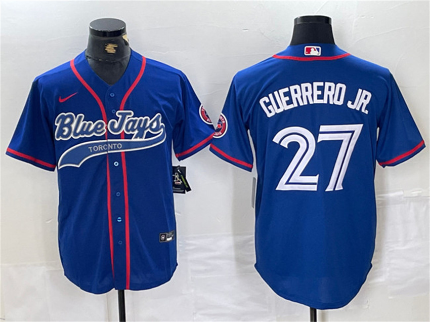 Men's Royal Toronto Blue Jays #27 Vladimir Guerrero Jr. Cool Base Stitched Baseball Jersey